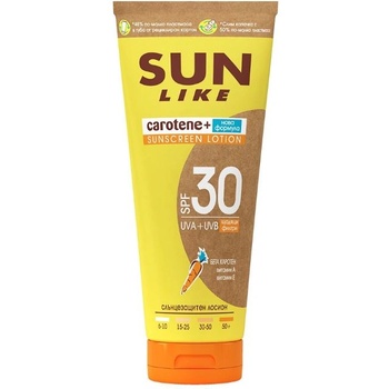 Sun Like Carotene+ Слънцезащитен лосион, SPF30, 200 ml