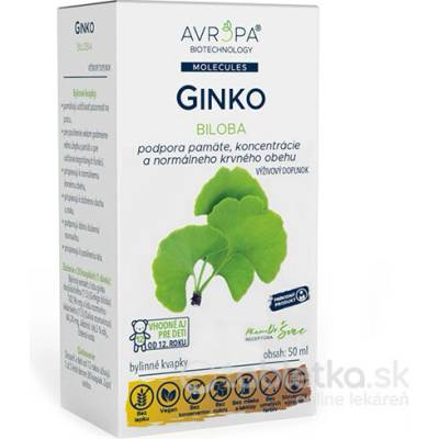 Avropa Ginko Biloba bylinné kvapky 50 ml