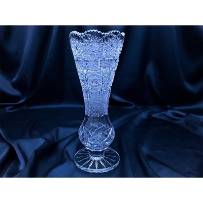 Krištáľová brúsená váza 20 cm