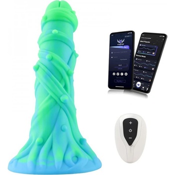 HISMITH WDA029-M Wildolo Glow-in-the-Dark Liquid Silicone Vibrating Dildo with Remote & App 20.8cm