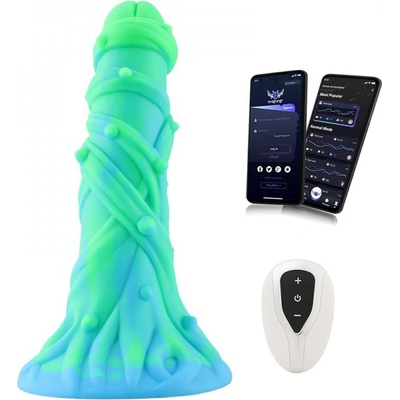 HISMITH WDA029-M Wildolo Glow-in-the-Dark Liquid Silicone Vibrating Dildo with Remote & App 20.8cm