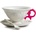 Seletti Чаша за чай I-Tea с чинийка и лъжичка фуксия (09858fuc)
