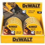 DEWALT Комплект режещи дискове от неръждаема стомана DeWALT, 115 x 1 мм (10 бр. ) DT3506 (DT3506)