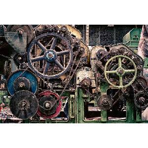 DIMEX ART Флизелинов фототапет зъбни колела 375 x 250 см
