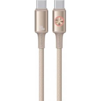 USAMS Кабел за данни USAMS HUAN Type-C - Type-C, 120 см, ИТАЛИАНСКО СИВО SJ751USB02 (SJ751USB02)