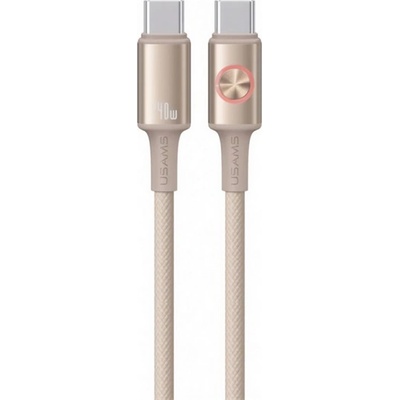 USAMS Кабел за данни USAMS HUAN Type-C - Type-C, 120 см, ИТАЛИАНСКО СИВО SJ751USB02 (SJ751USB02)