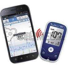 SD Gluco Navii NFC set glukometr + odběr.pero + jehely 10 ks