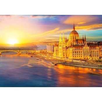 Image 1 of Enjoy - Puzzle Hungarian Parliament at Sunset, Budapest - 1 000 piese