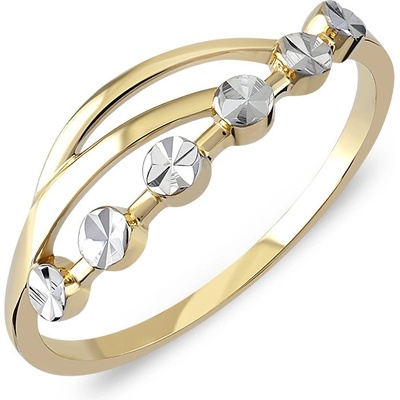 Lillian Vassago Zlatý prsteň s kombinovanými očkami LLV06 GR070