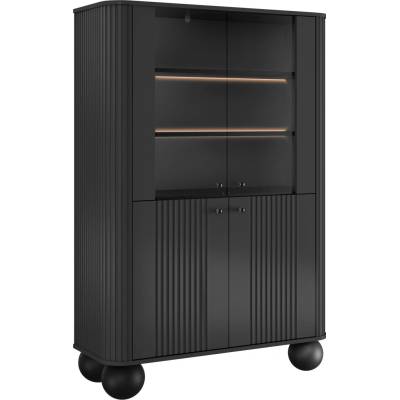 Nábytok Bogart Vesper 103 cm čierna / čierne úchytky / guľové nožičky