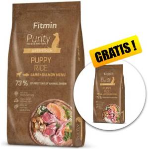 Fitmin Purity Puppy Rice Lamb & Salmon 12 kg + 2 kg GRÁTIS