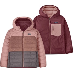 Patagonia Детско пухено яке Patagonia Kid's Reversible Down Sweater Hoody Down jacket - Fuzzy Mauve (703-3618-1213)