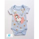 Myrat Baby Бебешко боди с еднорог, синьо