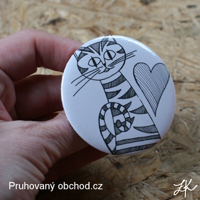 Kočičí - button neboli placka