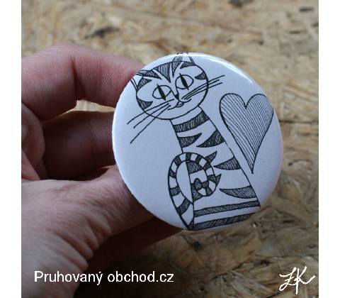 Kočičí - button neboli placka