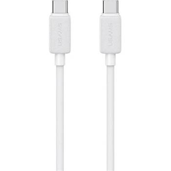 USAMS KY кабел за данни Type-C - Type-C, 100cm, БЯЛ SJ691USB02 (SJ691USB02)