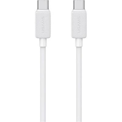 USAMS KY кабел за данни Type-C - Type-C, 100cm, БЯЛ SJ691USB02 (SJ691USB02)