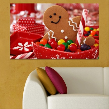 Vivid Home Декоративни панели Vivid Home от 1 част, Коледа, PVC, 35x25 см, №0407