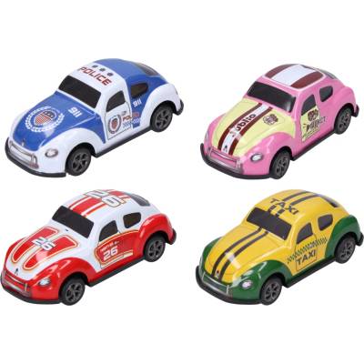 Wiky Auto závodné na spätné natiahnutie 4 ks 7 cm