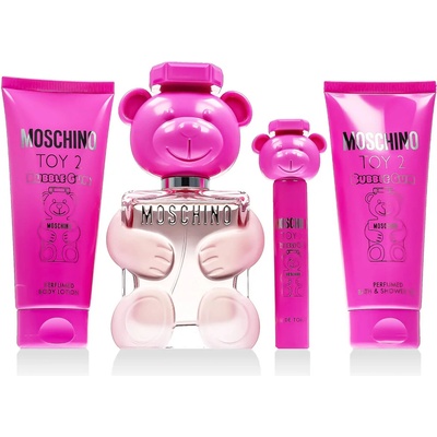 Moschino Toy 2 Bubble Gum dárková sada pro ženy toaletní voda 100 ml + tělové mléko 100 ml + sprchový gel 100 ml + toaletní voda 10 ml