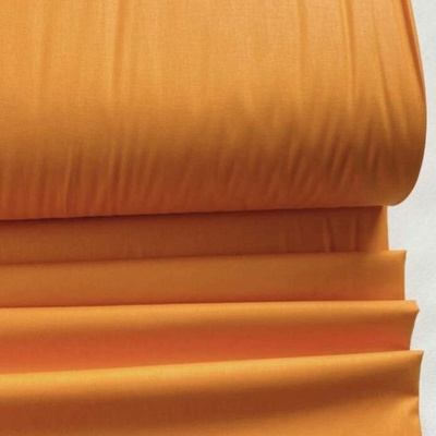 Bavlněná Jednobarevná látka oranžová č.126 - šířka 240cm, metráž