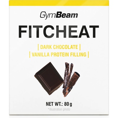 Gymbeam Proteínová čokoláda Fitcheat horká čokoláda vanilka 10 x 80 g