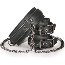 Leather Collar With Handcuffs