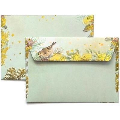 Galeria Papieru C6 obálky Zlaté Vánoce, 114 x 162 mm, 10 ks