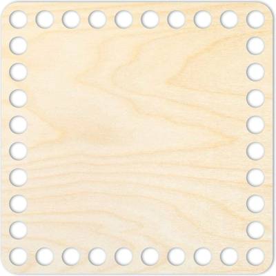 Woody Crafts Přírodní dno na háčkované košíky - Čtverec Velikost: 13x13 cm