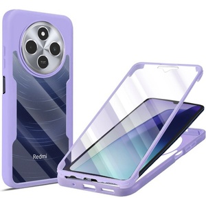 Techsuit Калъф за Xiaomi Redmi 14C / Poco C75 + Протектор - ColorVerse 360 Series - лилав