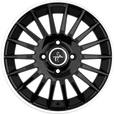 KESKIN KT15 7x16 4x108 ET20 black lip polished
