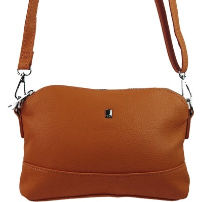 Crossbody dámská kabelka se třemi oddíly 5414-BB Hnědá