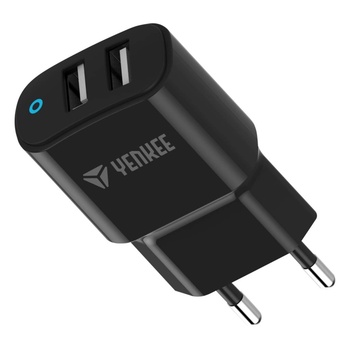YENKEE Двойно USB зарядно, Yenkee, Черно (YAC 2024) (YAC 2024)