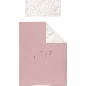 Bimbidreams Спален комплект за кошара Bimbidreams - Niza, 2 части, бял/лилав (8435629208957)