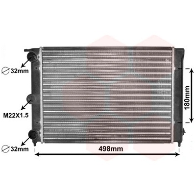 Chladič, chlazení motoru VAN WEZEL 58002039