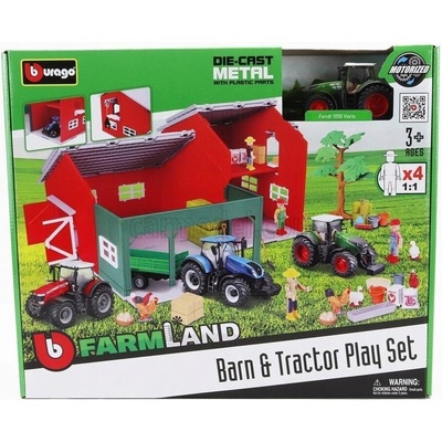 Bburago Farma Farmland Stodola a traktor