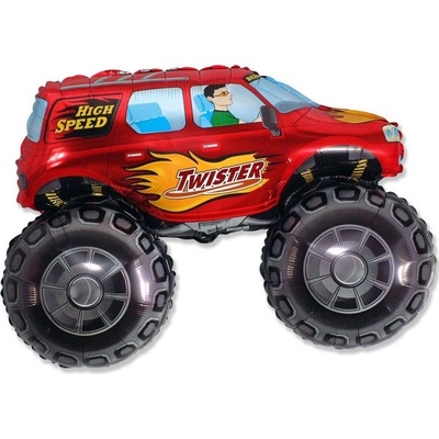 Balón fóliový 35 cm auto Big Wheels červené