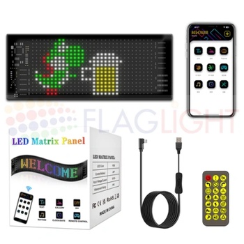 LED Matrix Panel ► Гъвкав Водоустойчив Програмируем Екран IP65 16 х 32 pxl 70 x 173 mm (0813)