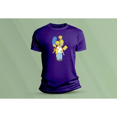 Sandratex dětské bavlněné tričko Simpsonovi 3. purpurová