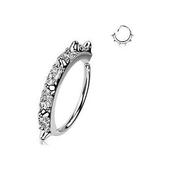 Šperky4U septum piercing do nosu/ucha kruh N0169-ST