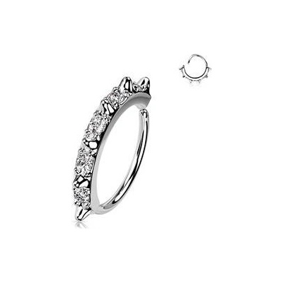 Šperky4U septum piercing do nosu/ucha kruh N0169-ST