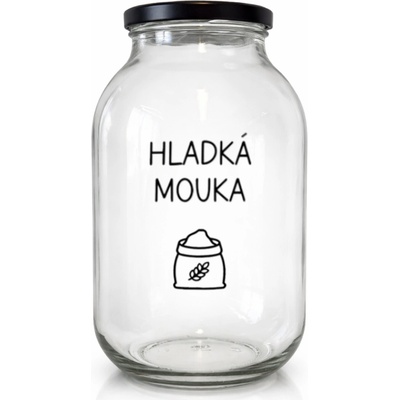 Úklid pro klid Sklenice na hladkou mouku písmo tiskací 2 l