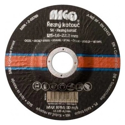 Magg Řezný kotúč 125 x 1,6 x 22,2 mm RK12516