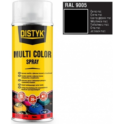 Den Braven DISTYK Multi color spray 400 ml RAL9005 černá matná TP090051
