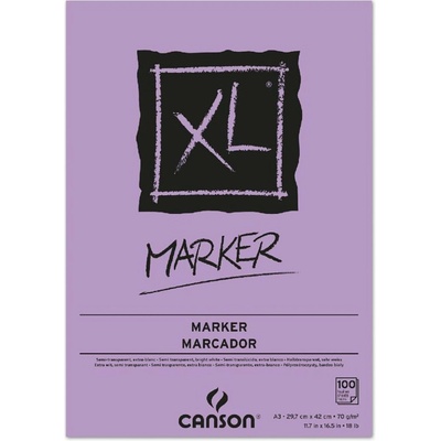 Canson XL Marker blok na fixky 70 g/m² A3 100 listov lepený