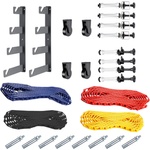 Neewer Photography 4 Roll Wall-Mounted Manual Background Support System with 2 x Quad Hooks, 8 x Expand Bars, 4 x Chains, Load Capacity per Roll: 22lb/10kg - ST-MBF4 (ST-MBF4)
