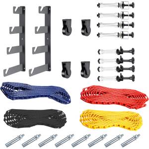 Neewer Photography 4 Roll Wall-Mounted Manual Background Support System with 2 x Quad Hooks, 8 x Expand Bars, 4 x Chains, Load Capacity per Roll: 22lb/10kg - ST-MBF4 (ST-MBF4)