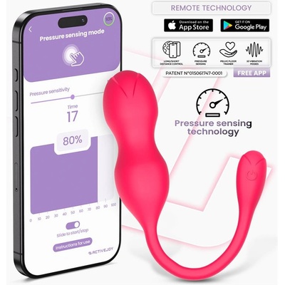 INTOYOU App Series Kyra Pelvic Floor Trainer with Pressure Sensing & App Pink