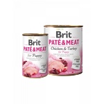 Brit Pate & Meat Puppy - Консерва за подрастващи кучета с Пиле и Пуешко 400 гр