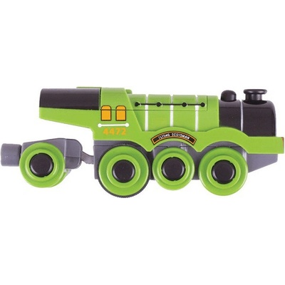 Bigjigs Rail Elektrická lokomotíva Flying Scotsman zelená